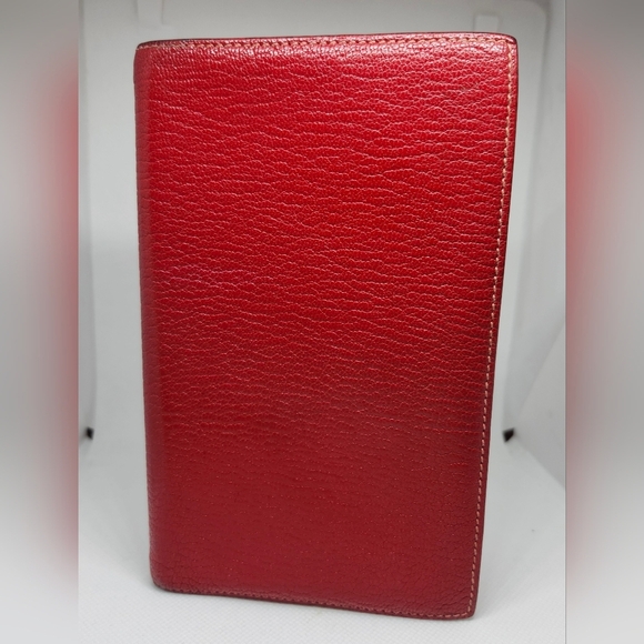 Hermès Red Verso Leather Simple Agenda Cover GM - Picture 1 of 11